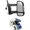 GENERICO Specchietto Manuale Destro CAMPER DUCATO Retrovisore DX Dal 2006-2024 Braccio lungo,Freccia Integrata