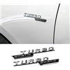 YK ZAOOER 1Pair Turbo 4MATIC Emblem Logo Laterale Fender Sticker Per AMG W176 W169 A180 A200 A250 A209 A160 A45 W221 CLK GLE, Cromo, Adesivo, Automotive Decal, Universale, Auto, Argento Bright