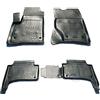 J&J AUTOMOTIVE Tappetini Auto in Gomma su Misura per Volkswagen Touareg 2002-2010, Set da 4 Pezzi, 3D - con Bordo Alto, Antiscivolo, Inodore, Colore Nero, TPE