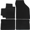 J&J AUTOMOTIVE Tappetini in Tessuto per Suzuki Celerio 2015-2021, Set da 4 Pezzi Anteriori e Posteriori, di Velluto su Misura, Antiscivolo, Colore Nero