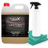 FULLCARX Leather Cleaner 750ml Pulizia Sedili Auto Lava Tappezzeria Cuio, Rimuove Macchie Potente Pulitore Tessuto Pelle Aroma Fresco Neutralizzante Detergente Interni Prodotto Professionale Detailing