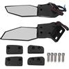 Tonysa Specchietti Retrovisori Laterali Moto, Specchietti Laterali Girevoli Regolabili con Indicatore di Direzione a LED, Facile Installare, Sostituzione per ZX10R ZX6R ZX636 2019‑2022