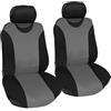 Auto Accessori Lupex Coppia Anteriore Coprisedili per auto Universali, in poliestere, copertura sedili standard, No Suv, modello R1 (Coppia Anteriore - Grigio)