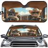 Hixingo Parasole per Parabrezza Auto, 3d Gatto Animale Universale Parasole, Auto Blocca i Raggi UV, Veicolo Fresco, per Veicoli, SUV, Camion, Furgoni (Gatto 9)