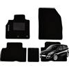W-Parts SERIE 4 TAPPETI - TAPPETINI IN MOQUETTE NERI PER RENAULT SCENIC X-MOD dal 2009 al 2016
