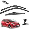 Auto Tergicristallo Auto Anteriore Posteriore Spazzole Tergicristallo Spazzole Cutter Accessori 26 16 11 , per Kia, per Rio MK3 Hatchback 2011 2012 2013 2014 2015 2016 2017
