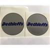 SCOOBY DESIGNS HUBCAP_WHEEL_COVER, adesivi centrali ruota x2, 60 mm, argento, ABS, autoadesivi per DETHLEFFS caravan camper