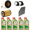 CORMAR KIT TAGLIANDO COMPLETO FILTRI + OLIO CASTROL 5W30 COMPATIBILE CON AUDI Q5 2.0TDI