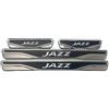 mabi automotive parts Protezione antigraffio per battitacco in carbonio, cromo e ABS, adatta per Honda Accord, City, Civic, CR-V, HR-V, Jazz, 4 pezzi (Jazz)
