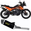 MOTOTOPGUN arrow 71904akn, terminale omologato race-tech alluminio nero, con fondello carbonio, compatibile con moto ktm 890 adventure r 2021 2022 2023 mototopgun
