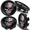 Biomar Labs Compatibile con BMW Coprimozzi 68 mm 36136783536 Tappi Centro della Ruota per Cerchi in Lega Bandiera USA Rosso CBZ 13