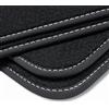teileplus24 BV564 Tappetini in Velluto per Mercedes-Benz GLA H247 2020- con Piastra per i calci, Cucitura:Argento