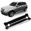 J&J AUTOMOTIVE Pedane Laterali per Mercedes GLK X204 2008-2015, Sottoporta Minigonne in Alluminio e Plastica ABS, Set Completo con Materiale di Montaggio Incluso