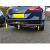 manox Per Passat B8 3G2 3G5 2014+ paraurti posteriore cromato in acciaio inox, 3 pezzi