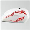 Generico Kit 4 adesivi serbatoio tribale tribal tattoo moto compatibile con shadow rebel vulcan boulevard chief harley bob chopper old style vintage Cod. 2176 (032 Rosso)
