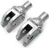 HASkulle Adattatore per pedane cromate per moto HASkulle Compatibile con Harley Breakout FXBR/Breakout 114 FXBRS 2018-2019 (cromo)