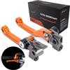 JFG RACING Freno Piegabile CNC Frizione Leve per 350 450 SXR SXF XCF XCFW XCRW XCW EXC 14-18 125 150 200 250 300 350 500 SX XC EXCF (Sette GIORNI) 14-17 - Arancione