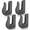 AYA GEAR Gancio a catena saldato da 5/16, gancio di traino in acciaio forgiato G70, saldabile per auto, camion, SUV, camper, UTV, trattori (4 pezzi)