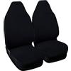 Rebeca Shop® Coprisedili Auto Compatibili per Smart | Made in Italy | Set Copri-sedile Anteriori Coppia (w451 - Seconda Serie, Nero)