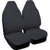 Rebeca Shop® Coprisedili Auto Compatibili per Smart | Made in Italy | Set Copri-sedile Anteriori Coppia (w453 - Terza Serie, Grigio Scuro)