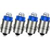 Ruiandsion Multipack 4 Lampadine BA7S COB LED Senza Polarità 12V Colore Blu, Ricambio Illuminazione Strumentazione Moto e Camper Leggeri