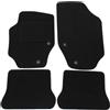 J&J AUTOMOTIVE Tappetini in Tessuto per Peugeot 307 CC 2003-2009, Set da 4 Pezzi Anteriori e Posteriori, di Velluto su Misura, Antiscivolo, Colore Nero