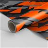 Generico LOLLOMOTO Pellicola Car Wrapping Modern Geometric Army Camo Arancione Adesiva Rivestimento Auto (38x50cm)
