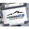 BLACK DOVES GRAPHICS n.2 Adesivi per valigie allu sostitutivo per BMW R 1250 GS (Black/Blue)