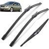 Autopixl Tergicristallo Set di spazzole tergicristallo anteriori e posteriori compatibili con Opel Corsa D 2006-2014 Spazzole parabrezza parabrezza 26+16+12