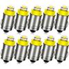 Ruiandsion 10 Lampadine BA7S COB LED Giallo Senza Polarità 12V, Ricambio Ingrosso Indicatori Freccia e Segnali Pannello Strumenti Auto