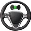 Shining Wheat Coprivolante cucito a mano per Ford Fiesta 2008-2013 Ecosport 2013-2016 (linea verde)