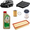 OP Kit di manutenzione per autoveicolo OP per Volkswagen Touran 1T3 1.6 TDI 2010-2015: 4 filtri + 5L olio Edge 5W-30 LL