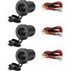 ETOPARS 3 Pezzi Presa Accendisigari Auto Universale 12V Accendisigari Adattatore Moto Presa Caricabatteria Impermeabile Spina con Cavo di Connessione da 100cm