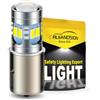 Ruiandsion BA20S - Lampadina LED DC 6-24 V, super luminosa 5730 12SMD chip LED per faro moto, colore: Bianco