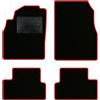QUEMAR Tappetini Auto compatibili con Opel Astra J 2009-2015 / Kit Tappeti in Moquette e Gomma su Misura (Set 2 Anteriori + 2 Posteriori) / Ricami e Colori Personalizzati (0 Ricami, Bordo Rosso)