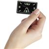 DONFAMDS Orologio Analogico per Auto Quadrato in Lega Leggero Adesivo Fluorescente per Cruscotto, Design Semplice e Stile Elegante per Ufficio e Casa