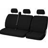 Susy Shop Coprisedili Universali Per Furgoni e Camion 3 Posti, Anteriore 2+1 Compatibile Con Bracciolo. (Nero Intero)