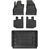 MOTOS Set di tappetini in gomma e tappetini per il bagagliaio per Fiat 500L 2012-2022 Migliorare il comfort di viaggio con tappetino antiscivolo auto 3D- tappetini per tutte le stagioni auto, protezio
