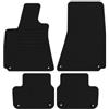 edecor Set di tappetini in velluto per Maserati Ghibli III a partire dal 2015, fissaggio rotondo basic, con protezione per il tallone, tappetini in velluto