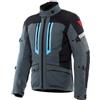 DAINESE Mangen Absoluteshell Pro impermeabile Giacca tessile moto, grigio/nero/blu, 58