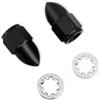 Generico Kit dadi ciechi da 5/16″-24 Specchietti retrovisori for moto Accessori for Harley Softail Sportster 883 Electra Street Glide Fat Boy Dyna(1 Pair Black)