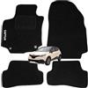 Rebeca Shop® Tappetini Auto Compatibili per Captur | Tappeti Sagomati | In Moquette Nera | Logo Ricamato Battitacco e Clip Di Fissaggio (Compatibili Captur)