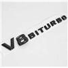 keyscover V8 Biturbo Scritta 3D Emblema Logo G63 S63 SL63 CL63 C63 CLS63 AMG (Nero)