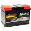 SpeedMax SPEED MAX BATTERIA AUTO L3 80Ah 750A EN 12V POLO POSITIVO DESTRA EQUIVALENTE 74Ah 75Ah DIMENSIONI 278 x 175 x 190 mm PRONTA ALL'USO