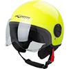 A-PRO SRL Casco Jet Demi Urban Moto Omologato ECE 22-06 Avio Sferica SonicMoto Fluo XS