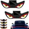 Generico 2PCS Solar Demon Eye LED Car Window Light,Solar USB Dual-Power Devil Eyes Warning Lights,Dynamic LED Eye Light,5 Modes Car Dynamic Smart Eye,Vibration Induction Ambient Lighting,for Car Window (C)