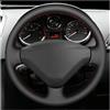 Mcrnwbip Coprivolante Auto Per Peugeot 207 2006-2014 Per Partner 2009-2018 Per Expert 2008-2016 Coprivolante Nero Copri Volante(Black Thread)
