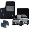 W-Parts SERIE 2 TAPPETI - TAPPETINI IN MOQUETTE NERI PER CITROEN AMI DAL 2020 IN POI (Tappeti + Kit Agganci)