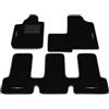 Generico Tappetini compatibili con Fiat Multipla 1999-2010, ricamo bandiera Italia, kit tappetini auto personalizzati, set tappeti in moquette, bordo nero.