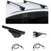 farbrothersonline COMPATIBILE CON FORD Focus III SW anno 2012 in poi Rail chiusi no in poi Rail in plastica BARRE PORTAPACCHI PER TETTO AUTO CON CORRIMANO REALING BASSI E ALTI 124CM OMOLOGATE ACCIAIO MAX 100KG